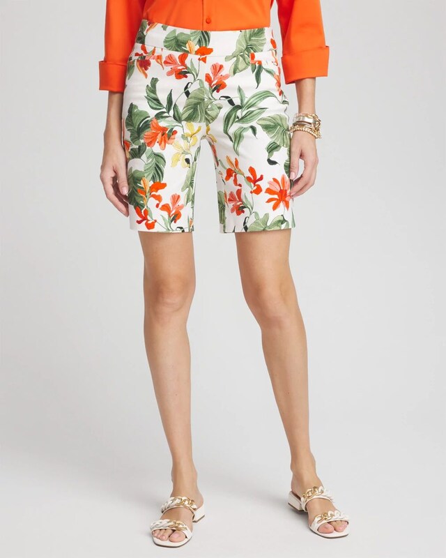 Brigitte 7 Orchid Print Shorts - image 1